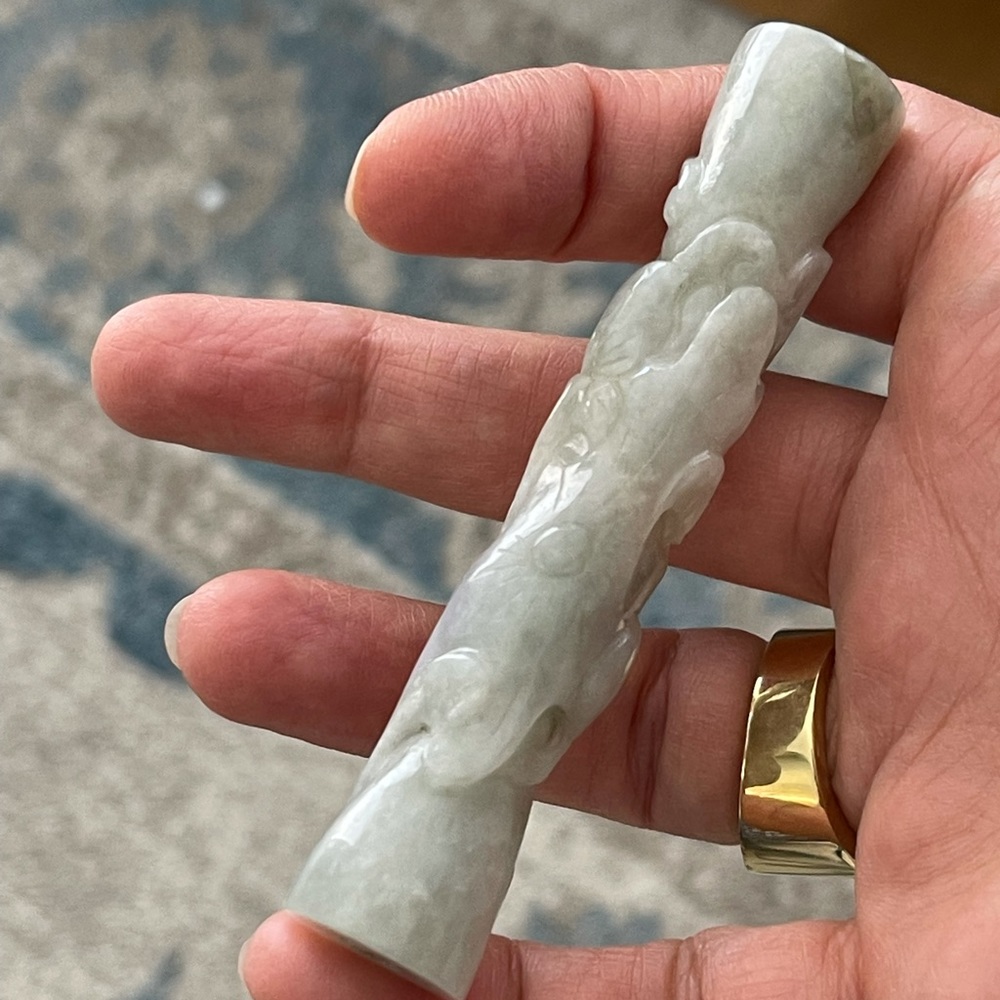 Natural jadeite jade carved ornament - Picture 4 of 10